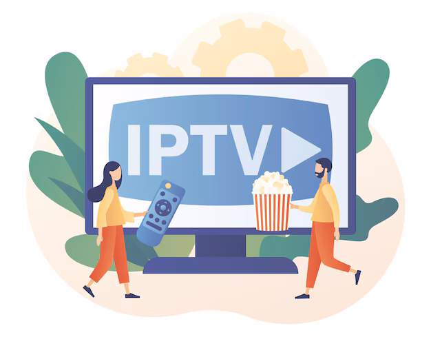 Internet Protocol Television how IPTV works — signal chain diagram from content source through encoding CDN broadband to viewer device showing live TV and VOD delivery